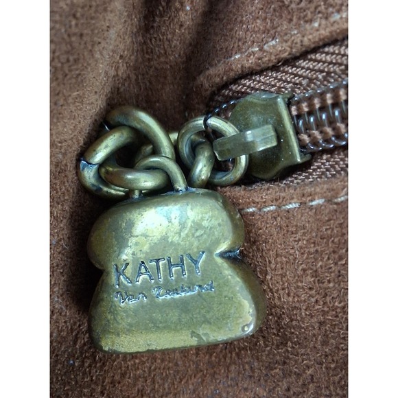 Kathy Van Zeeland Chocolate Brown Concho Belt Handbag Boho Designer‎ Bead Hippie - Picture 10 of 12
